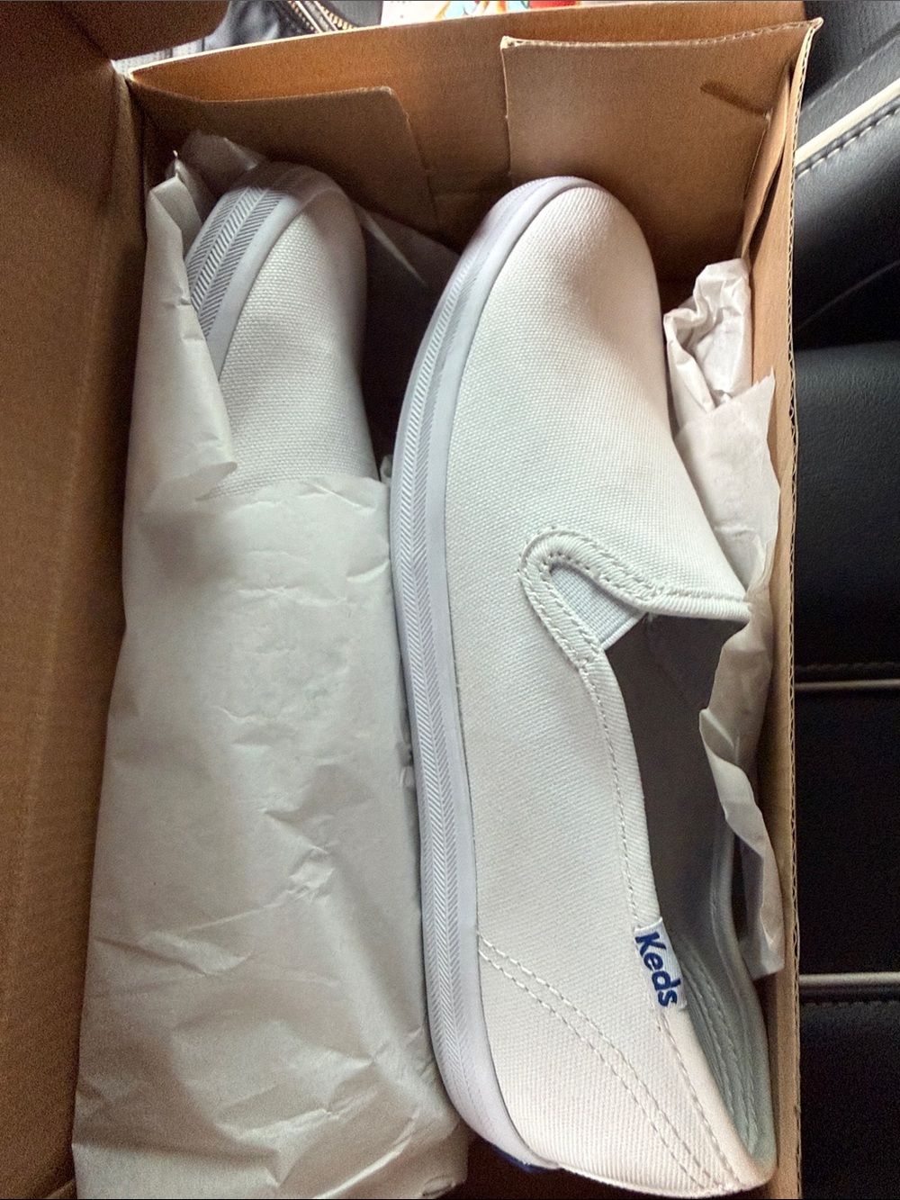 Keds White Men’s Slip-On Canvas Loafers